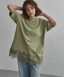 裾レースTシャツ