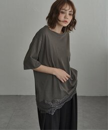 裾レースTシャツ