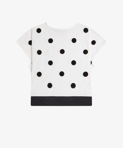 FRED PERRY（フレッドペリー）の「Amy Winehouse Flocked Polka Dot Top／エイミー・ワインハウス フロックポルカドットトップス（Tシャツ/カットソー・レディース・ホワイト/ブラック・10）」の14枚目の写真