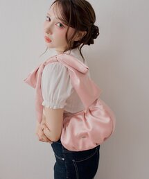 リボンハンドルサークルバッグ