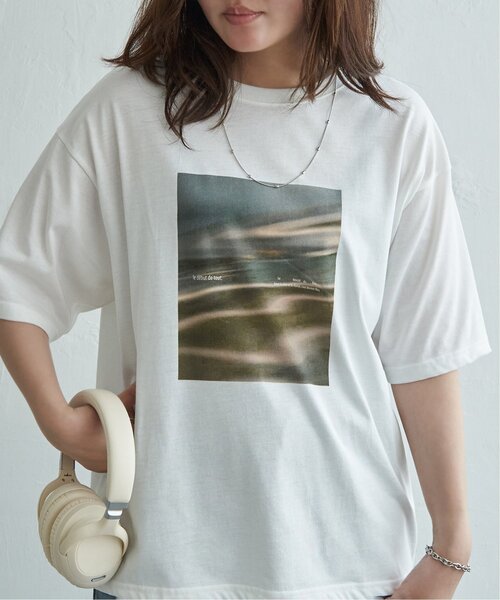 VENCEEXCHANGE(ヴァンスエクスチェンジ)の「【接触冷感/UVカット】MarbleプリントTシャツ(Tシャツ/カットソー・レディース・オフホワイト/その他1・FREE)」の1枚目の写真