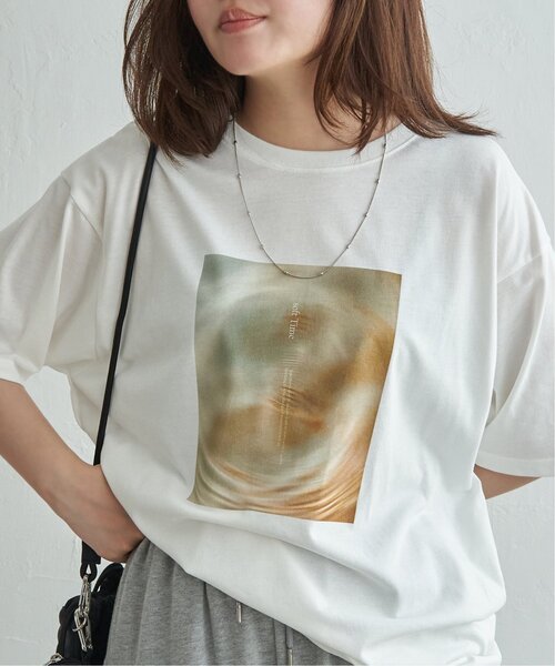 VENCEEXCHANGE(ヴァンスエクスチェンジ)の「【接触冷感/UVカット】MarbleプリントTシャツ(Tシャツ/カットソー・レディース・オフホワイト/その他1・FREE)」の4枚目の写真