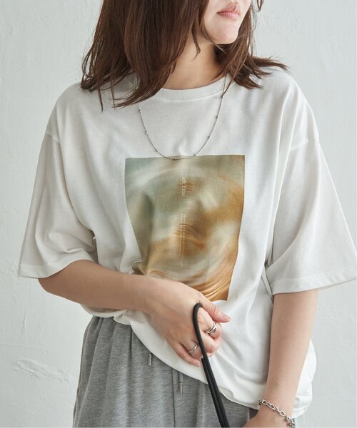 VENCEEXCHANGE(ヴァンスエクスチェンジ)の「【接触冷感/UVカット】MarbleプリントTシャツ(Tシャツ/カットソー・レディース・オフホワイト/その他1・FREE)」の5枚目の写真