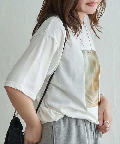 VENCEEXCHANGE(ヴァンスエクスチェンジ)の「【接触冷感/UVカット】MarbleプリントTシャツ(Tシャツ/カットソー・レディース・オフホワイト/その他1・FREE)」の6枚目の写真