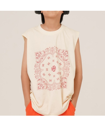 KRNR（クルナル）の「LIFE ワイドオーバーサイズノースリーブ_クリーム（Tシャツ/カットソー）」