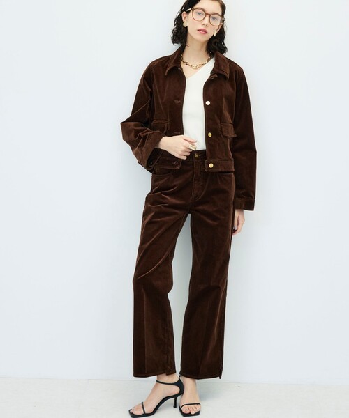 Rie Miller(リエミラー)の「《5サイズ展開》【RM denim】ウォッシャブルセンタープレス裾デザインコーデュロイパンツ(その他パンツ・レディース・ブラウン・XXS/XS/S/M/L)」の5枚目の写真