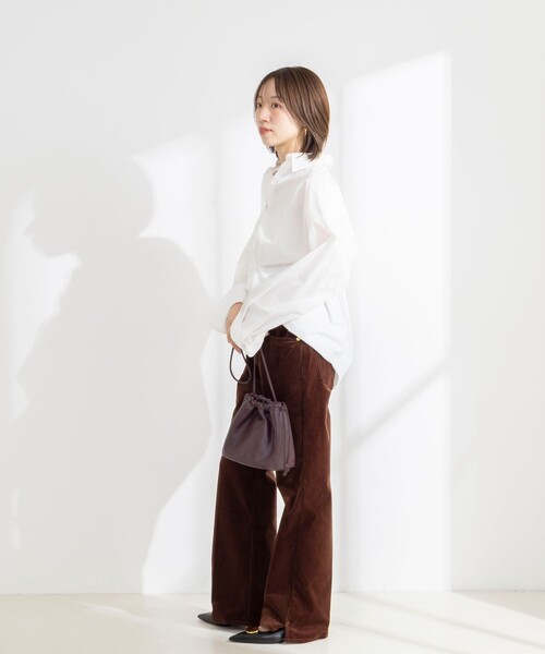 Rie Miller(リエミラー)の「《5サイズ展開》【RM denim】ウォッシャブルセンタープレス裾デザインコーデュロイパンツ(その他パンツ・レディース・ブラウン・XXS/XS/S/M/L)」の6枚目の写真