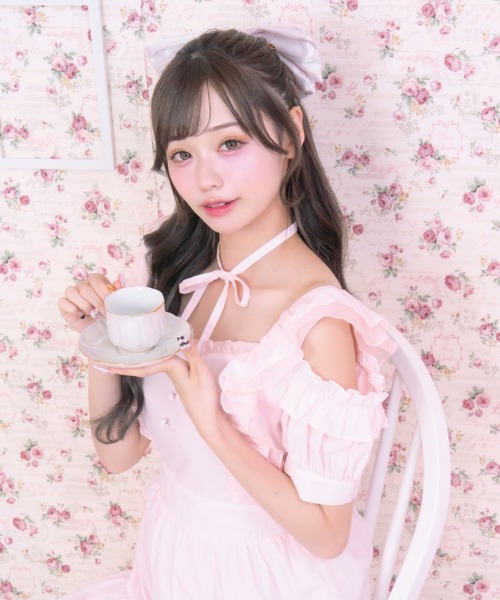 LAFARY(ラファリー)の「ベロアリボンバレッタ(バレッタ/ヘアクリップ・レディース・アイボリー/ホワイト/ブラック/ベージュ/ピンク・FREE)」の18枚目の写真