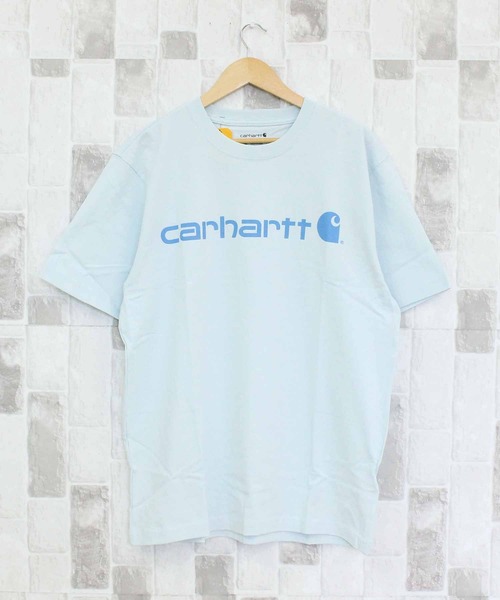 Carhartt（カーハート）の「ルーズフィット ヘビーウェイト 半袖ロゴグラフィックTシャツ K195（Tシャツ/カットソー・メンズ・ブラック/ダークブルー/ライトブルーグレー・L/XL/M）」の2枚目の写真
