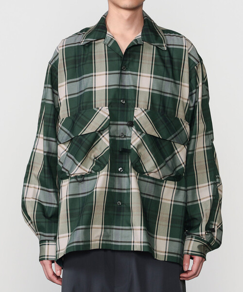 DAIWA PIER39(ダイワピア39)の「DAIWA PIER39 | TECH SPORTS OPEN COLLAR SHIRT L/S BIG TARTAN MEN(シャツ/ブラウス・メンズ・ブラック系その他/グリーン系その他・M/S/L)」の10枚目の写真