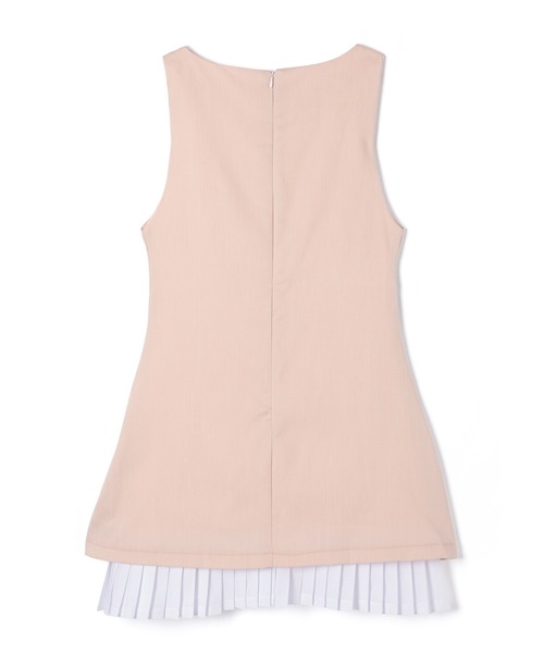 M DOLLY(エムドリー)の「Layered pleats coco dress / レイヤードプリーツココドレス(ワンピース・レディース・グレー/ベージュ・FREE)」の15枚目の写真