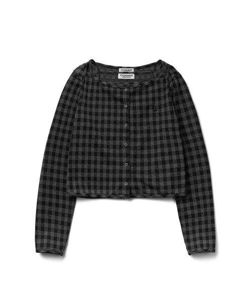 TTUDEMENT（トュードメント）の「[SET] GINGHAM CHECK CARDIGAN SET_BLACK（カーディガン/ボレロ・レディース・その他・FREE）」の3枚目の写真