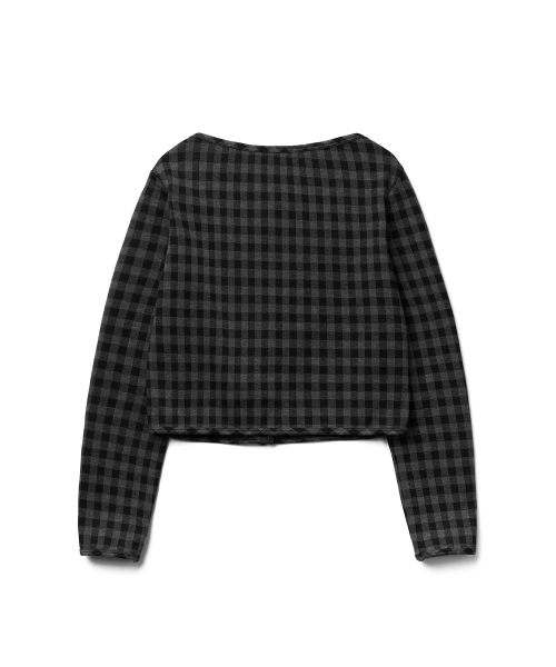 TTUDEMENT（トュードメント）の「[SET] GINGHAM CHECK CARDIGAN SET_BLACK（カーディガン/ボレロ・レディース・その他・FREE）」の5枚目の写真