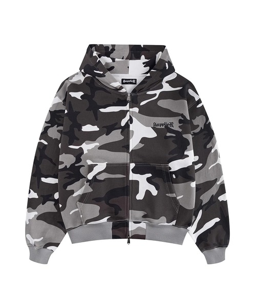 SUPPLIER(サプライヤー)の「SUPPLIER/サプライヤー Cross Zip Hoodie V2(パーカー・メンズ・グレー/カモフラージュ・L)」の1枚目の写真