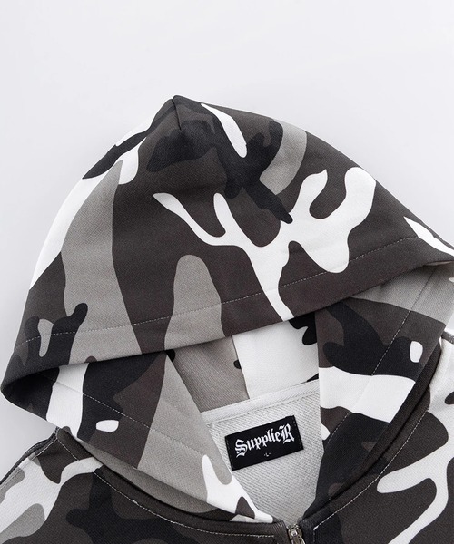 SUPPLIER(サプライヤー)の「SUPPLIER/サプライヤー Cross Zip Hoodie V2(パーカー・メンズ・グレー/カモフラージュ・L)」の6枚目の写真