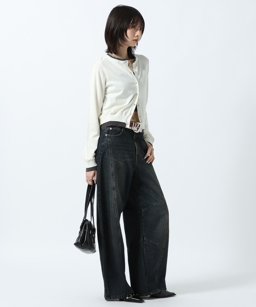 PAGEBOY(ページボーイ)の「レイヤードライクカーディガン【マシンウォッシャブル】(カーディガン/ボレロ・レディース・ブラウン/ブラック/オフホワイト・FREE)」の7枚目の写真