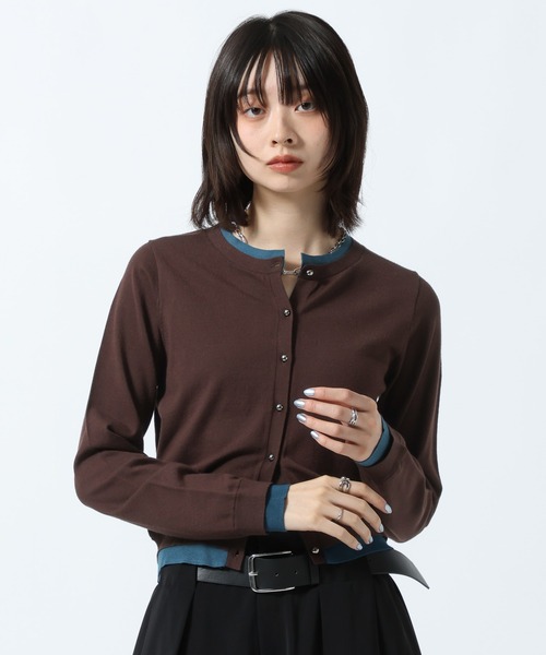 PAGEBOY(ページボーイ)の「レイヤードライクカーディガン【マシンウォッシャブル】(カーディガン/ボレロ・レディース・ブラウン/ブラック/オフホワイト・FREE)」の22枚目の写真