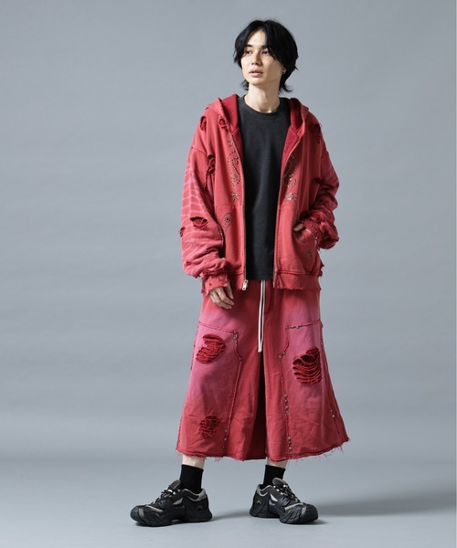 DANKE SCHON(ダンケシェーン)の「DankeSchon/ダンケシェーン/SULFER CHEMICAL SWEAT W-KNEE(スウェットパンツ・メンズ・ネイビー/グレー/レッド/ブラック系その他・M/L)」の21枚目の写真