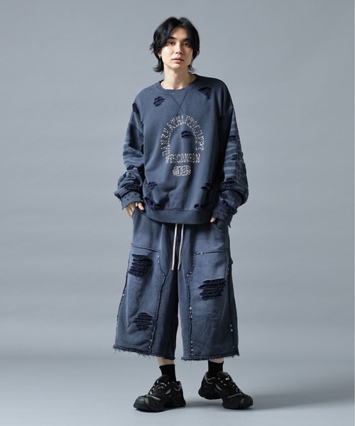 DANKE SCHON(ダンケシェーン)の「DankeSchon/ダンケシェーン/SULFER CHEMICAL SWEAT W-KNEE(スウェットパンツ・メンズ・ネイビー/グレー/レッド/ブラック系その他・M/L)」の13枚目の写真