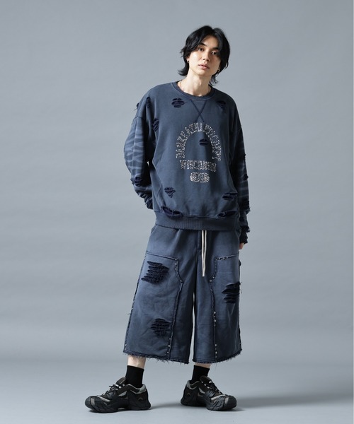 DANKE SCHON(ダンケシェーン)の「DankeSchon/ダンケシェーン/SULFER CHEMICAL SWEAT W-KNEE(スウェットパンツ・メンズ・ネイビー/グレー/レッド/ブラック系その他・M/L)」の11枚目の写真