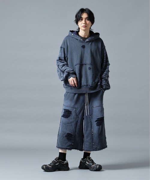 DANKE SCHON(ダンケシェーン)の「DankeSchon/ダンケシェーン/SULFER CHEMICAL SWEAT W-KNEE(スウェットパンツ・メンズ・ネイビー/グレー/レッド/ブラック系その他・M/L)」の8枚目の写真