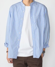 〈MADE IN JAPAN〉タイプライター バンドカラー シャツ