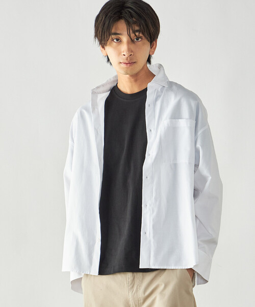 Purple&Yellow(パープルアンドイエロー)の「スーベニア刺繍シャツ(シャツ/ブラウス・メンズ・ネイビー/ホワイト・L/M)」の8枚目の写真