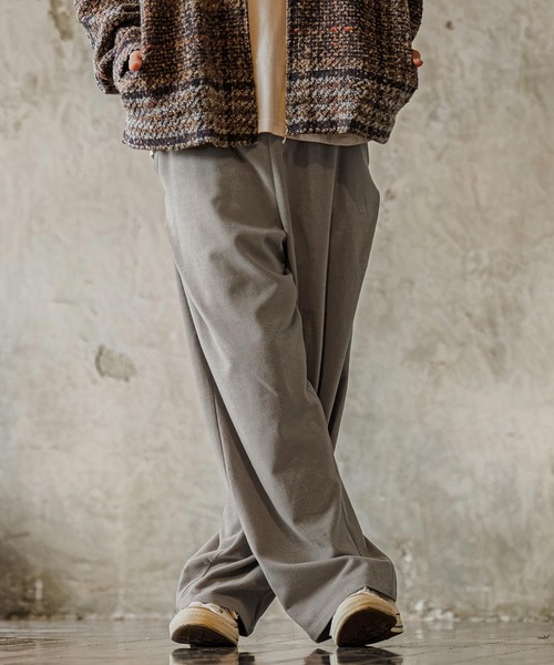 CAMBIO(カンビオ)の「mp15304-Brushed Flannel Wide Straight Pants イージーパンツ(A75726cmb)(その他パンツ・メンズ・ブラック/グレー/チャコール・S/M/L)」の6枚目の写真