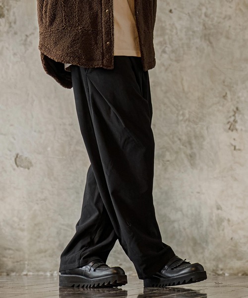 CAMBIO(カンビオ)の「mp15304-Brushed Flannel Wide Straight Pants イージーパンツ(A75726cmb)(その他パンツ・メンズ・ブラック/グレー/チャコール・S/M/L)」の12枚目の写真