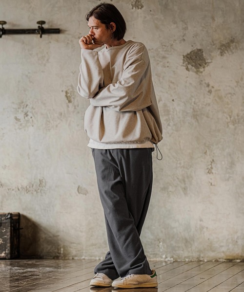 CAMBIO(カンビオ)の「mp15304-Brushed Flannel Wide Straight Pants イージーパンツ(A75726cmb)(その他パンツ・メンズ・ブラック/グレー/チャコール・S/M/L)」の21枚目の写真