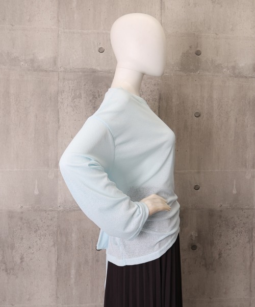 Miniministore(ミニミニストア)の「シアートップス ボートネック カットソー(Tシャツ/カットソー・レディース・ブラック/ピンク/ホワイト/ライトブルー・FREE)」の14枚目の写真