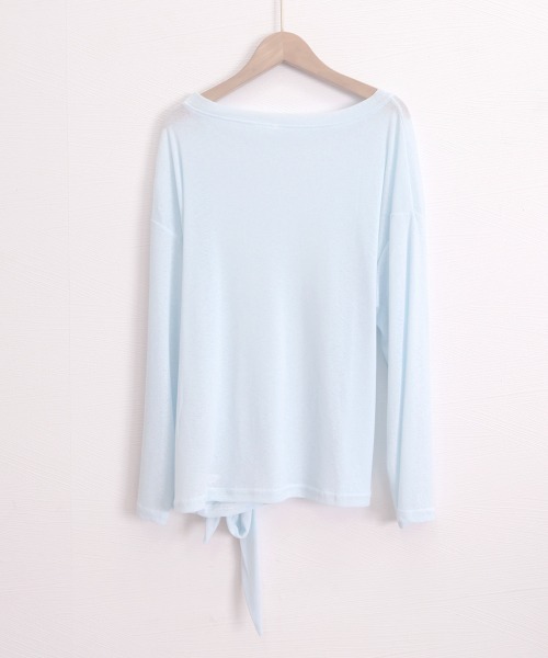 Miniministore(ミニミニストア)の「シアートップス ボートネック カットソー(Tシャツ/カットソー・レディース・ブラック/ピンク/ホワイト/ライトブルー・FREE)」の16枚目の写真