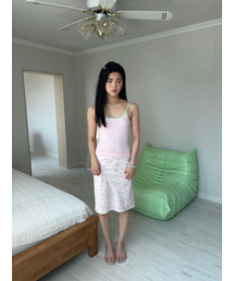 FLORAL JACQUARD MIDI SKIRT, BABY PINK