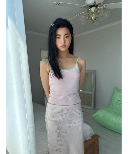 THEPORTA（ザ ポルタ）の「FLORAL JACQUARD MIDI SKIRT, BABY PINK（スカート・レディース・その他・SMALL/MEDIUM）」の2枚目の写真
