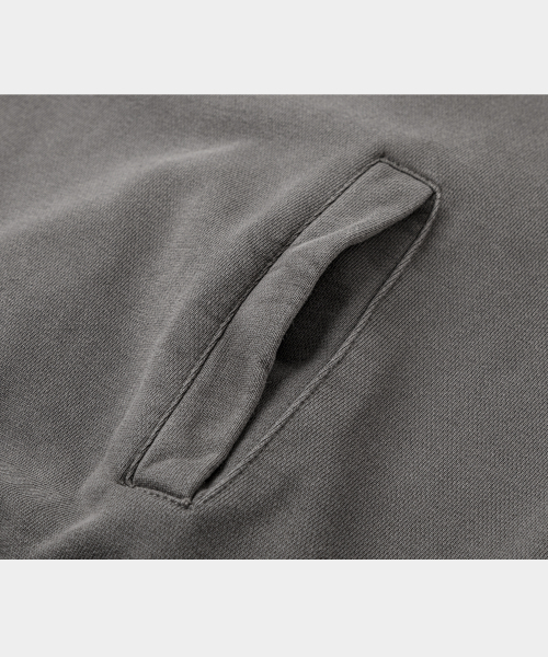LETTERCOMO（レテルコモ）の「フェイデッドクロップフードブルゾンストーングレー（パーカー・レディース・チャコールグレー・MEDIUM/LARGE/X-LARGE）」の4枚目の写真