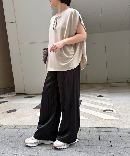 Jena espace merveilleux(ジェナ エスパスメルヴェイユ)の「サテンストライプパンツ(その他パンツ・レディース・ブラック/オレンジ・FREE)」の13枚目の写真