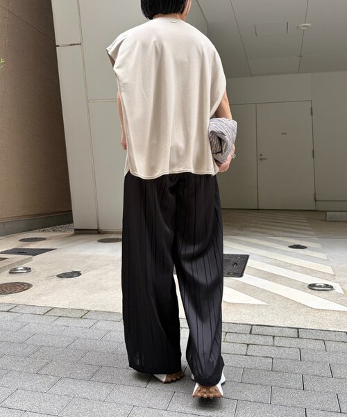 Jena espace merveilleux(ジェナ エスパスメルヴェイユ)の「サテンストライプパンツ(その他パンツ・レディース・ブラック/オレンジ・FREE)」の14枚目の写真