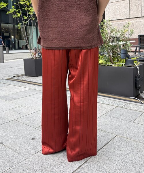 Jena espace merveilleux(ジェナ エスパスメルヴェイユ)の「サテンストライプパンツ(その他パンツ・レディース・ブラック/オレンジ・FREE)」の11枚目の写真