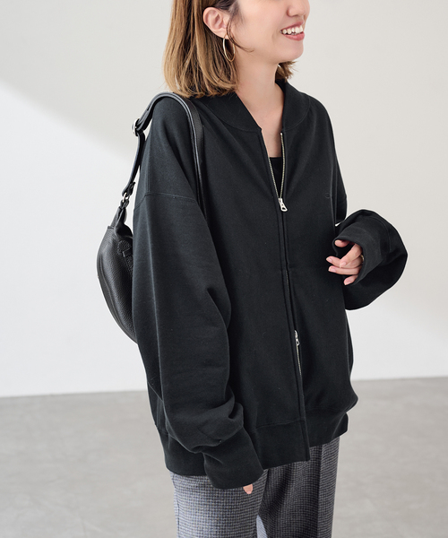 FRAMeWORK(フレームワーク)の「CHAMPION/チャンピオン 別注10OZ フルZIPスウェットシャツ(スウェット・レディース・アイボリー/ホワイト系その他/スミクロ・FREE)」の1枚目の写真