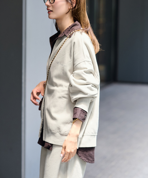 FRAMeWORK(フレームワーク)の「CHAMPION/チャンピオン 別注10OZ フルZIPスウェットシャツ(スウェット・レディース・アイボリー/ホワイト系その他/スミクロ・FREE)」の5枚目の写真