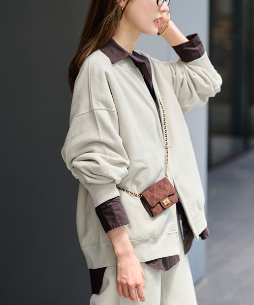 FRAMeWORK(フレームワーク)の「CHAMPION/チャンピオン 別注10OZ フルZIPスウェットシャツ(スウェット・レディース・アイボリー/ホワイト系その他/スミクロ・FREE)」の6枚目の写真