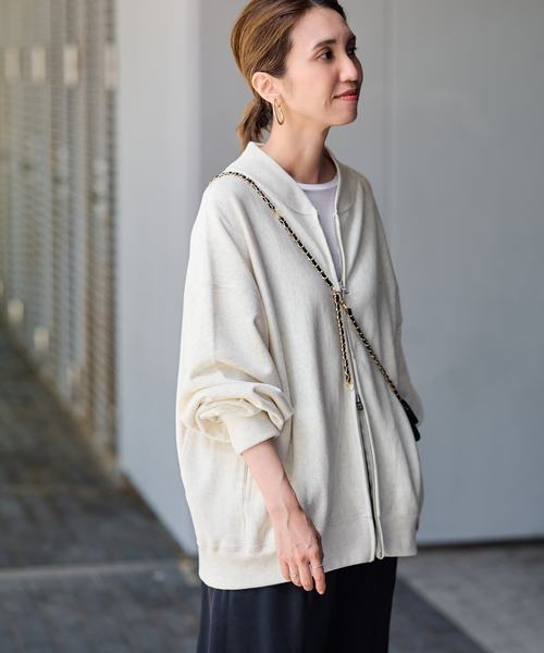 FRAMeWORK(フレームワーク)の「CHAMPION/チャンピオン 別注10OZ フルZIPスウェットシャツ(スウェット・レディース・アイボリー/ホワイト系その他/スミクロ・FREE)」の14枚目の写真