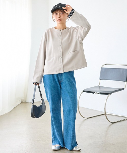 LAVEANGE(ラビアンジェ)の「ライトメルトン刺繍ロゴキャップ|深め/サイズ調整/秋冬/大人カジュアル/アメカジ/トラッド(キャップ・レディース・ブラック/ブラウン・F)」の14枚目の写真
