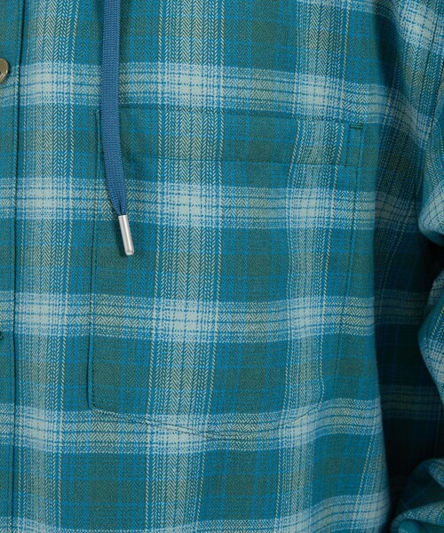 NANGA(ナンガ)の「【NANGA / ナンガ】GRID TARTAN FIELD HOOD SHIRT / タータンチェック フィールド フードシャツ / N2620-1I058A(シャツ/ブラウス・メンズ・グリーン・M/L)」の11枚目の写真