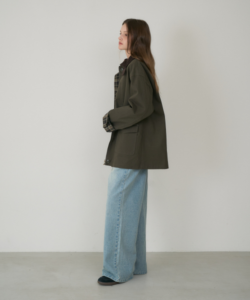 DEHEVE（デヘヴェ）の「Check Sleeve Work Jacket [Khaki]（その他アウター・レディース・カーキ・OS）」の14枚目の写真
