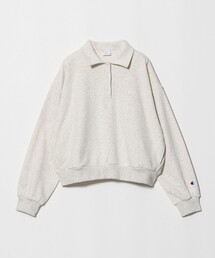 【別注】<Champion> CVC ヘンリーボタン スウェット プルオーバー