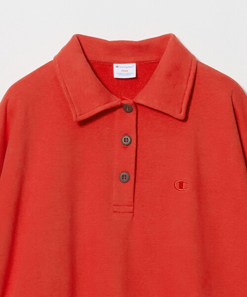 Champion(チャンピオン)の「【別注】<Champion> CVC ヘンリーボタン スウェット プルオーバー(スウェット・レディース・ナチュラル/レッド/ブラック・FREE)」の15枚目の写真