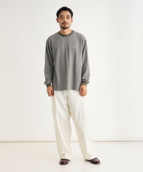 BACK NUMBER(バックナンバー)の「ワッフルクルーロンT(Tシャツ/カットソー・メンズ・ネイビー/カーキ/ブラック・05/04/06)」の7枚目の写真