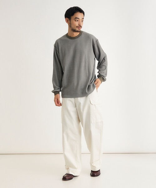 BACK NUMBER(バックナンバー)の「ワッフルクルーロンT(Tシャツ/カットソー・メンズ・ネイビー/カーキ/ブラック・05/04/06)」の8枚目の写真