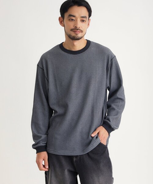 BACK NUMBER(バックナンバー)の「ワッフルクルーロンT(Tシャツ/カットソー・メンズ・ネイビー/カーキ/ブラック・05/04/06)」の9枚目の写真